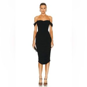 Norma Kamali Walter Midi Dress in Black